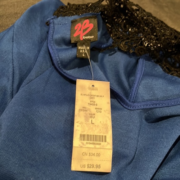 2B Bebe Peplum Top - Picture 4 of 6